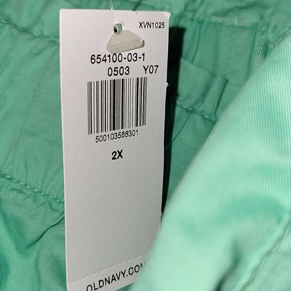 NWT OLD Navy  High-Waisted Poplin Pull-On Shorts 5-inch inseam Subtle Green 2X - Picture 5 of 6